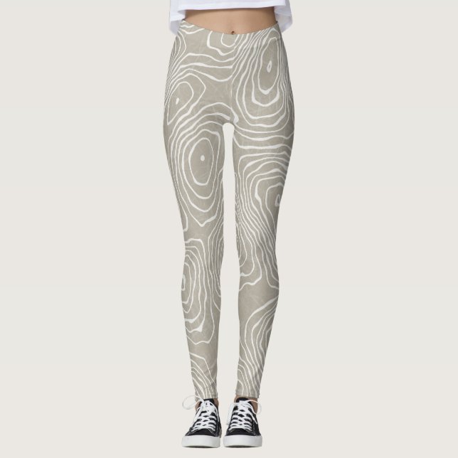 Topografisk jord Linjer: Organic Karta Leggings (Framsida)