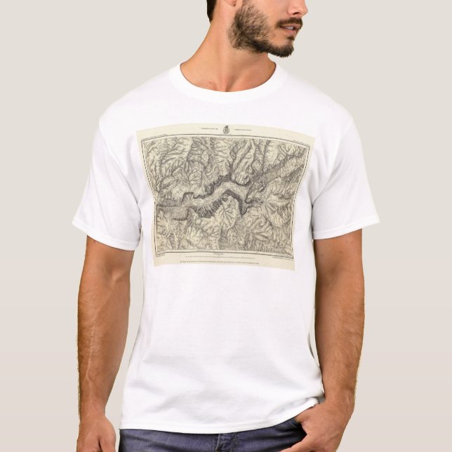 Topografisk karta av den Yosemite dalen T-shirt (Framsida)