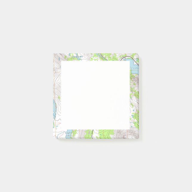 Topografisk Karta Gräns Post-it Block (Framsida)