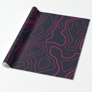 Topografisk Karta Mönster Presentpapper