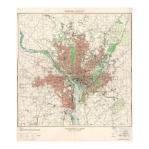 Topografisk karta över Washington, D.C. 1953
