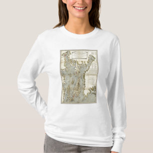 Topografisk kartlägga av fjärden av Narraganset T Shirt