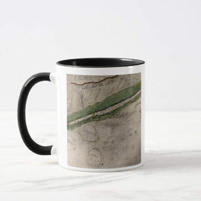 Topografisk kartlägga av slagfältet av Litten Mugg (Vänster)