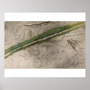 Topografisk kartlägga av slagfältet av Litten Poster