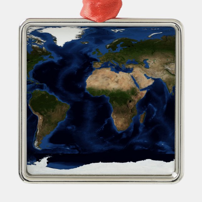 Topografisk och batymetrisk skuggning av fullt jor julgransprydnad metall (Framsidan)