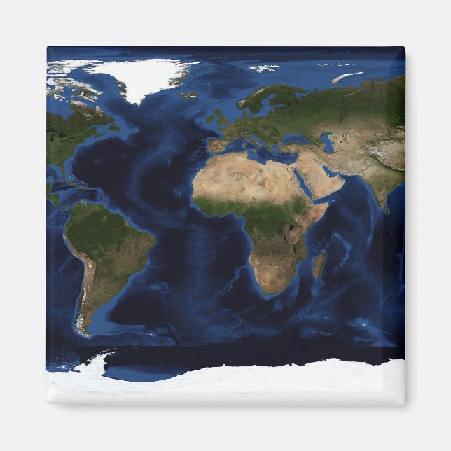 Topografisk och batymetrisk skuggning av fullt jor magnet (Framsidan)