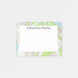 Topografisk Personlig Karta Post-it Block