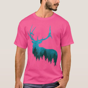 Topografisk tjur älg rådjur jakt horn rådjur J T Shirt