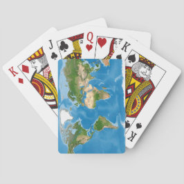 Topografisk världskarta Jordillustration Casinokort