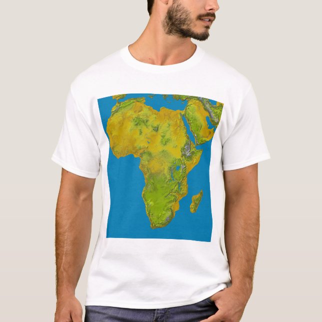 Topografisk vy av Afrika T-shirt (Framsida)