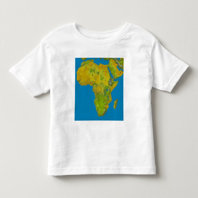 Topografisk vy av Afrika T-shirt (Framsida)