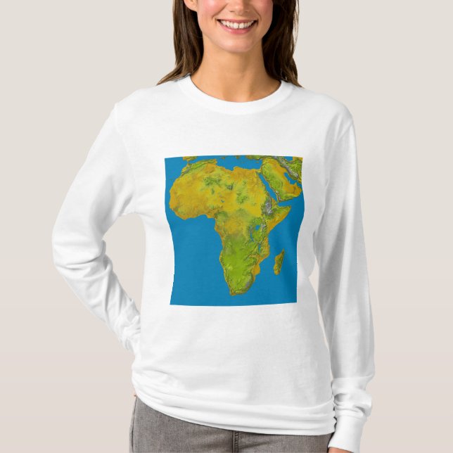 Topografisk vy av Afrika T-shirt (Framsida)