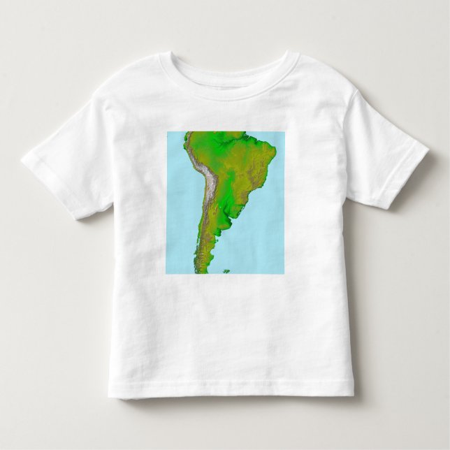 Topografisk vy i Sydamerika T Shirt (Framsida)