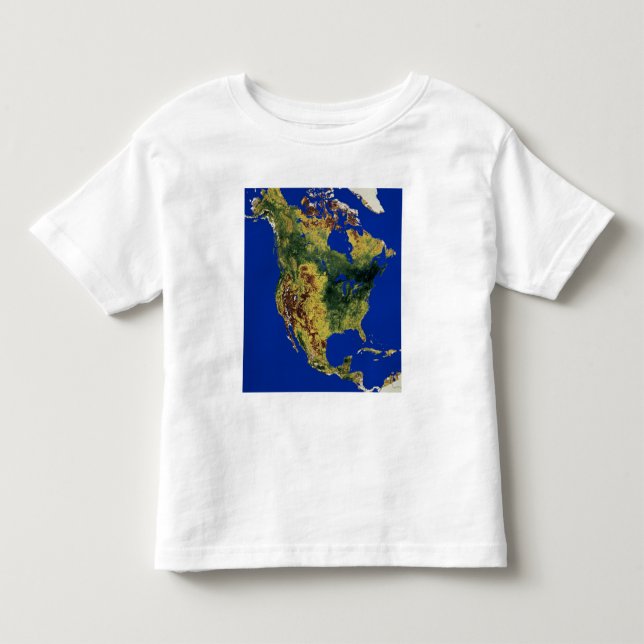 Topografisk vy över Nord- och Centralamerika T-shirt (Framsida)