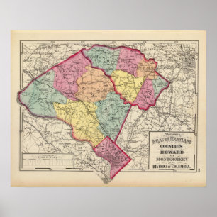 Topografiska atlas av Maryland fylke 2 Poster