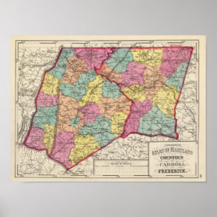 Topografiska atlas av Maryland fylke 5 Poster