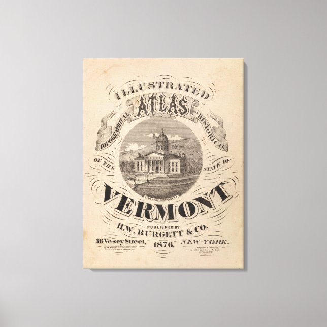 Topografiska atlas canvastryck (Framsida)