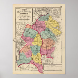 Topografiska atlas för Maryland fylke 3 Poster