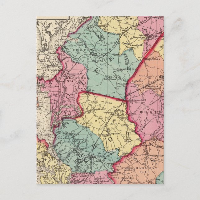 Topografiska atlas från Maryland fylke Vykort (Framsida)