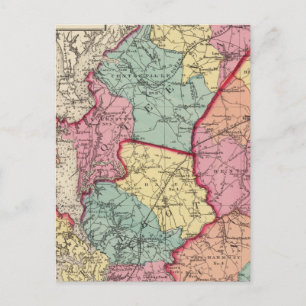 Topografiska atlas från Maryland fylke Vykort