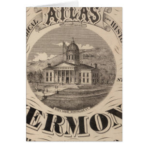 Topografiska atlas hälsningskort