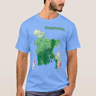 Topografiska Karta i Bangladesh, karta, större c T Shirt