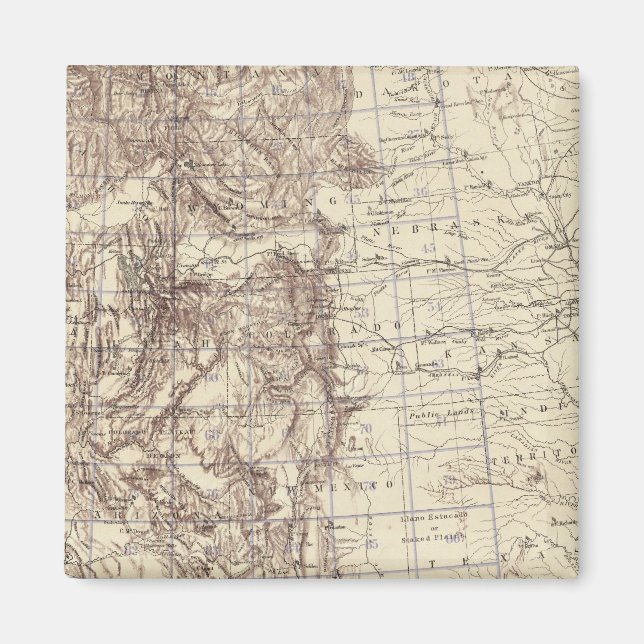 Topografiska Karta i floden Mississippi Magnet (Framsidan)