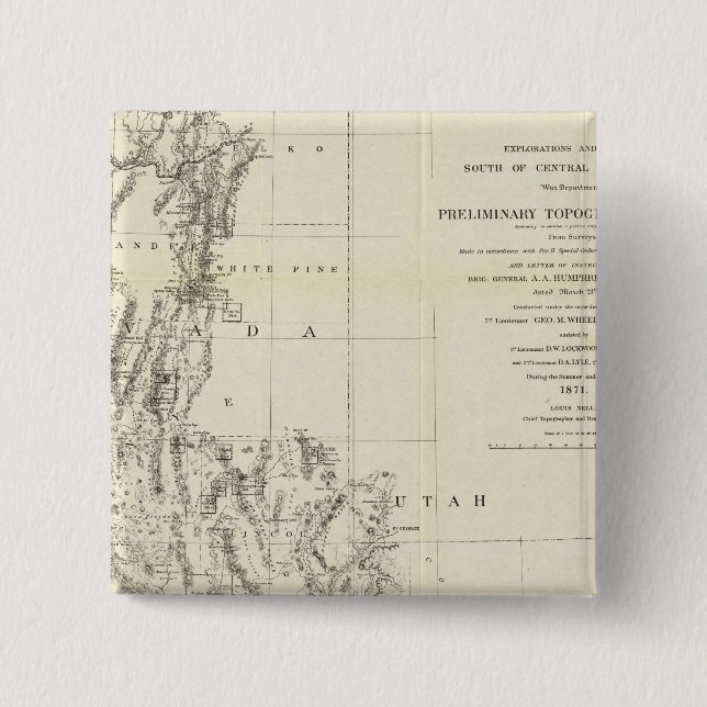 Topografiska Karta i Nevada och Arizona Knapp (Framsida)