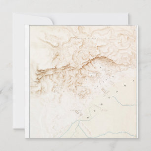 Topografiska karta i ruinerna av Thebes Poster