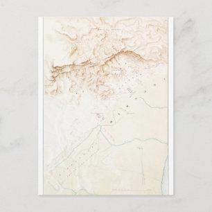 Topografiska karta i ruinerna av Thebes Poster Vykort