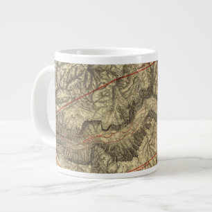 Topografiska Karta i Yosemitalen 2 Jumbo Mugg