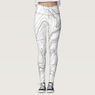 Topografiska Karta utomhuslagar av kvinnor Leggings