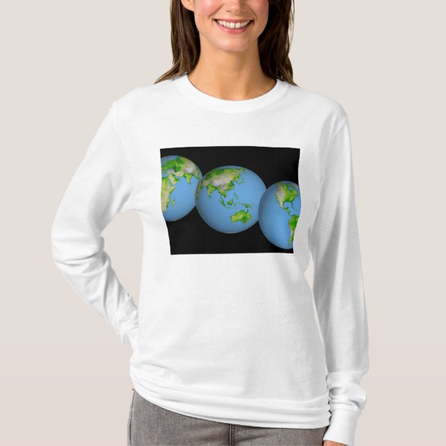 Topografiska vyer i världen t-shirt (Framsida)