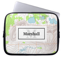 Topografiskt Karta med ditt namn och Monogram