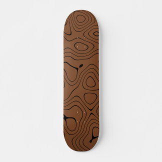 Topografiskt kartmönster Skateboarddäck Mini Skateboard Bräda 18,5 Cm