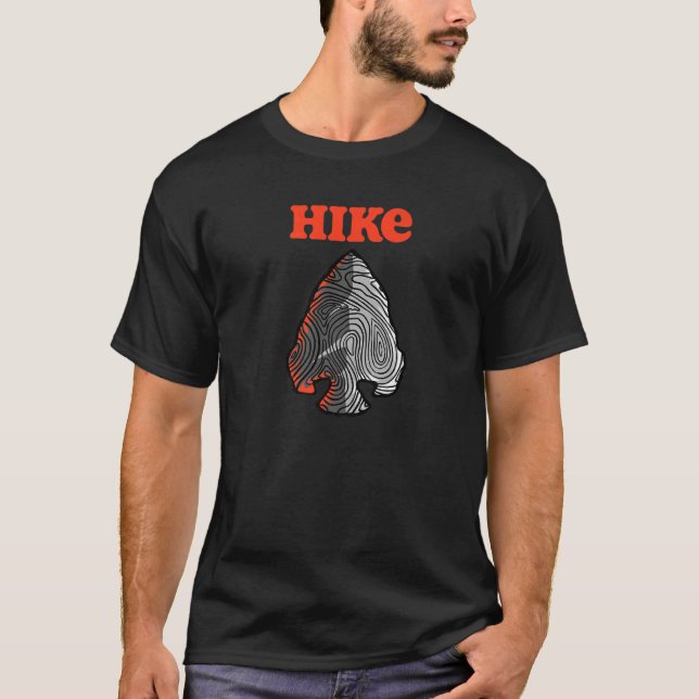 Topografiskt Linjer-pil som döljer grafisk återgån T Shirt (Framsida)