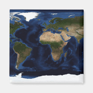 Topographic & bathymetric skugga av full jord magnet