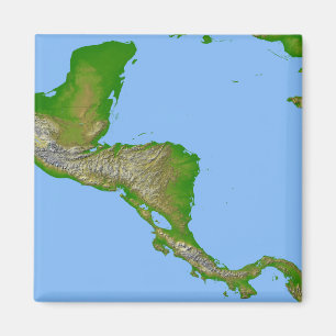 Topographic beskåda av Central America Magnet