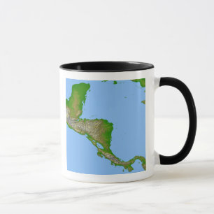 Topographic beskåda av Central America Mugg