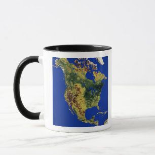 Topographic beskåda av nord och Central America Mugg