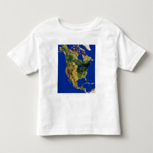 Topographic beskåda av nord och Central America Tee