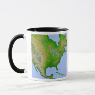 Topographic beskåda av Nordamerika Mugg