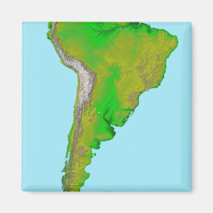 Topographic beskåda av South America Magnet