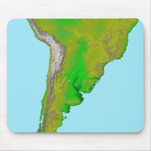 Topographic beskåda av South America Musmatta