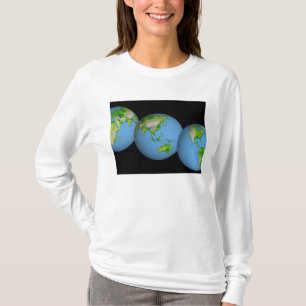 Topographic beskådar av världen tee