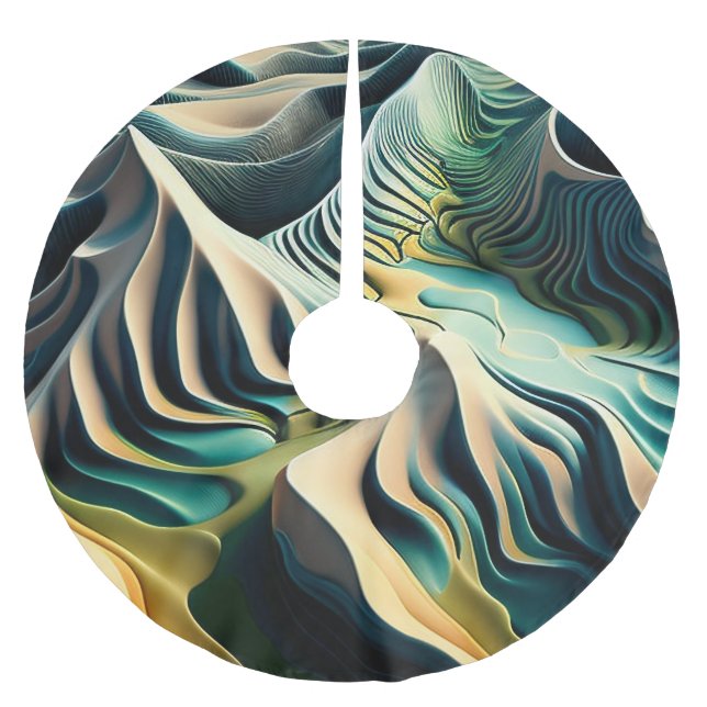 Topographic Currents Julgransmatta Borstad Polyester (Framsidan)