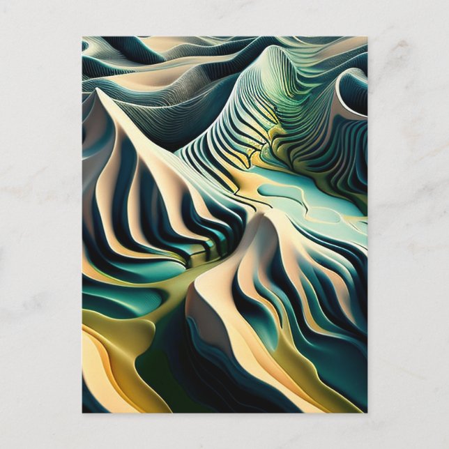 Topographic Currents Vykort (Framsida)