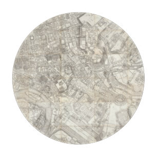 Topographic karta av forntida Rome, italien