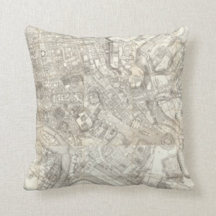 Topographic karta av forntida Rome, italien Kudde