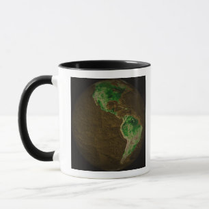 Topographic karta av jord mugg